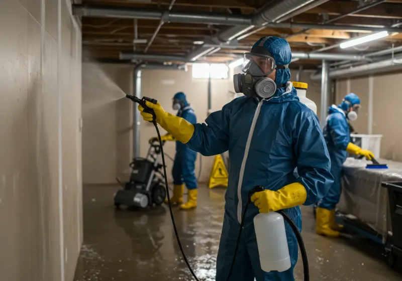 Basement Sanitization and Antimicrobial Treatment process in Overland Park, KS